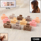 Matte finish mini hair claw clips ideal for small hair sections