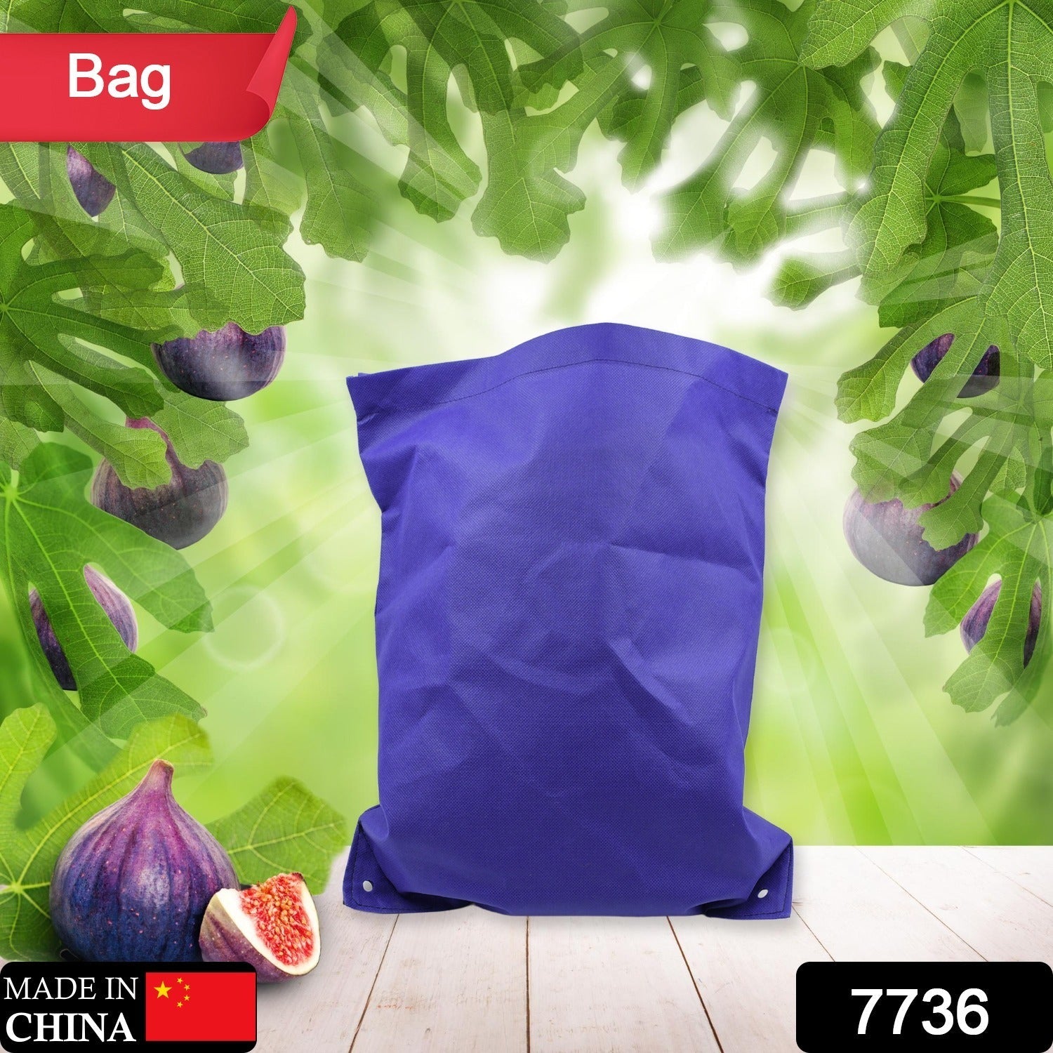 The durable fabric of the handle-free reusable shopping bag for daily use.