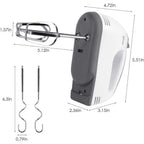 XcelCraft hand mixer with detachable stainless steel attachments.