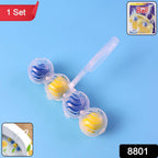 Close up of ball freshener set for toilet freshness