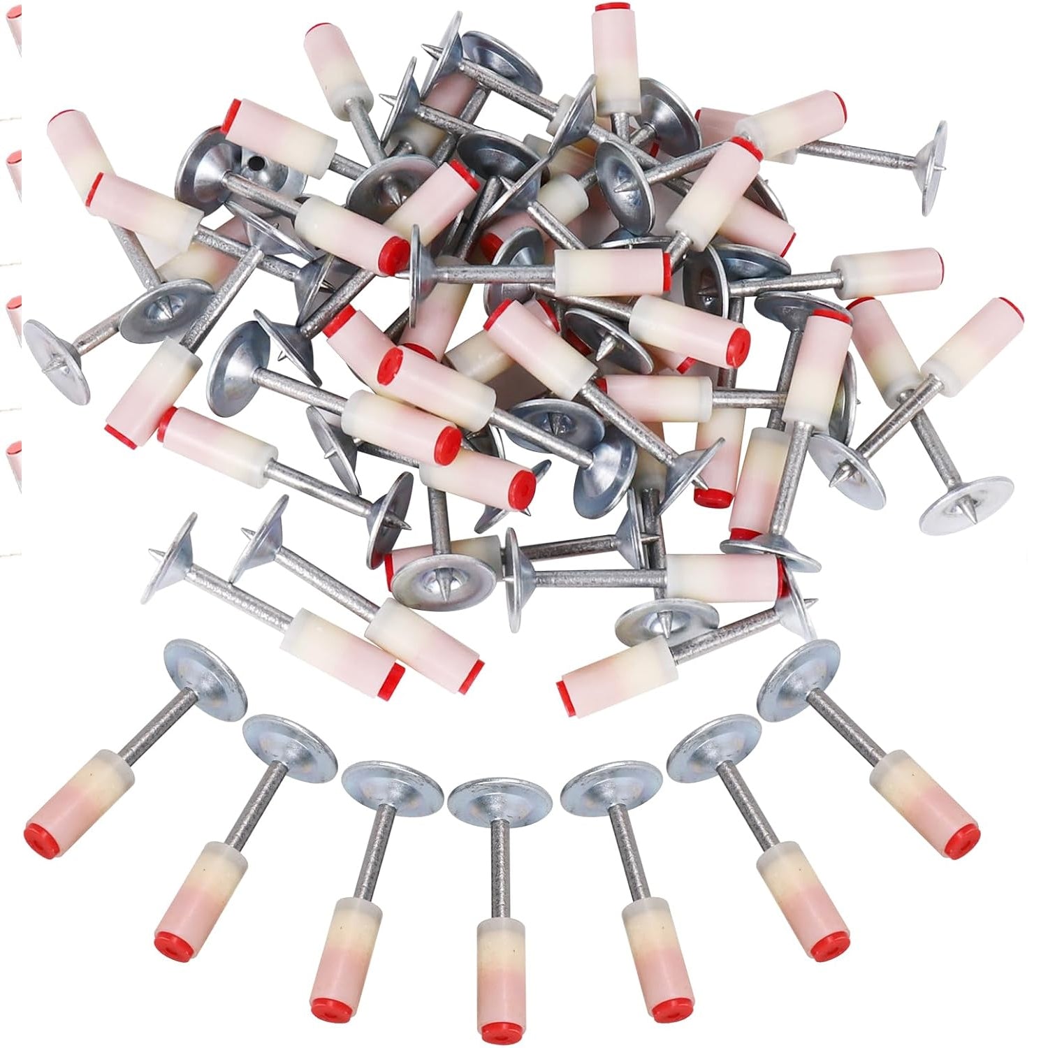 Assortment of durable steel nails for various fastening applications