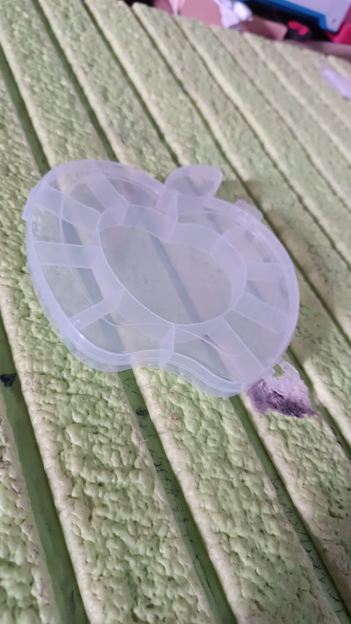 Transparent plastic apple box for small accessories