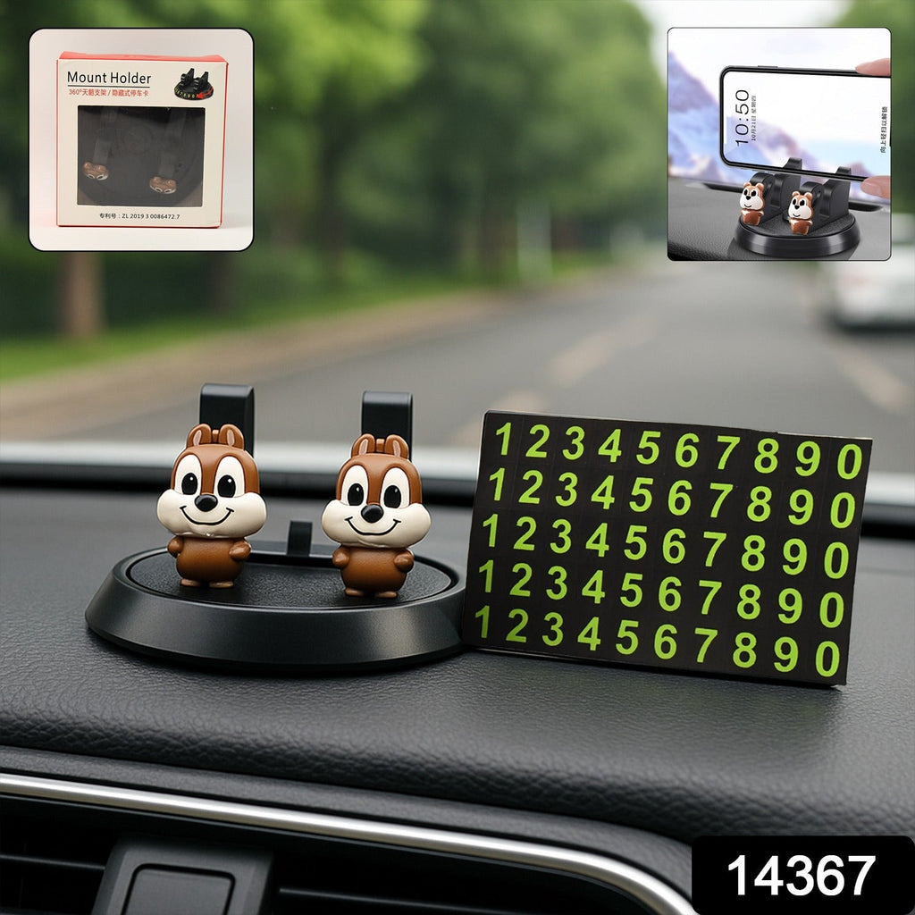 360-degree rotating dashboard mobile phone holder in car