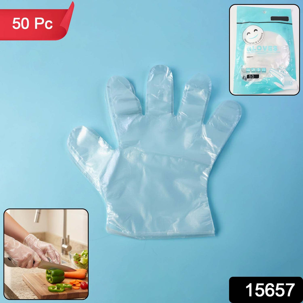 Pack of clear disposable gloves for kitchen and cleaning tasks
