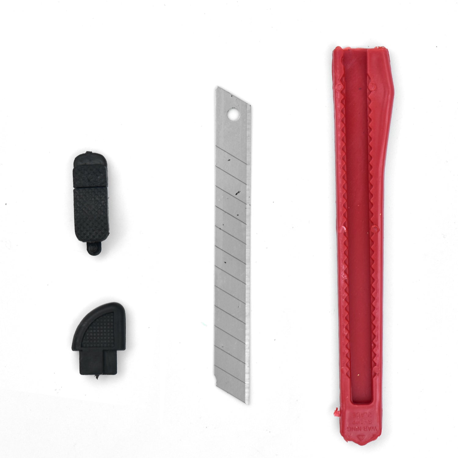 12-piece set of professional paper cutter knives in assorted colors.