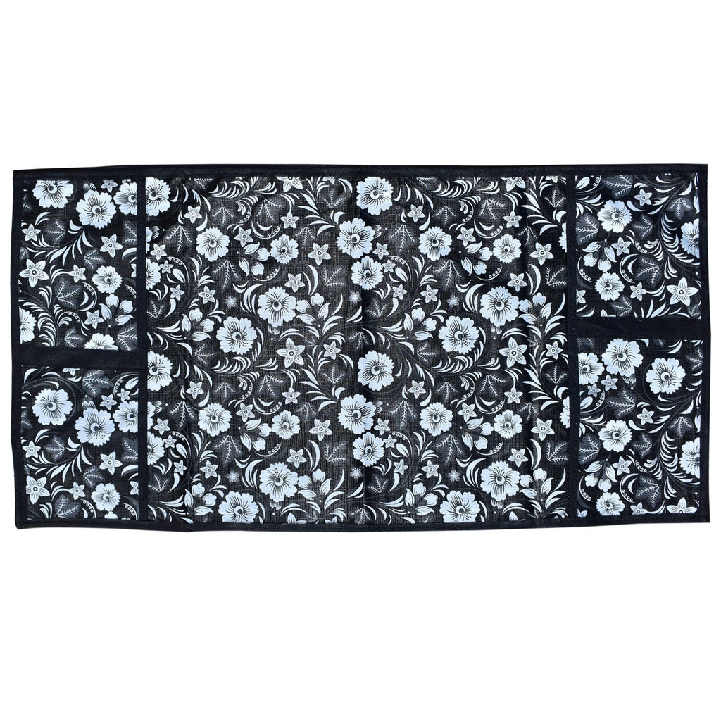 Top view of a microwave cover showcasing its functional design and fabric texture.