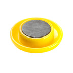 Side view showcasing the durable design of round ferrite magnets.