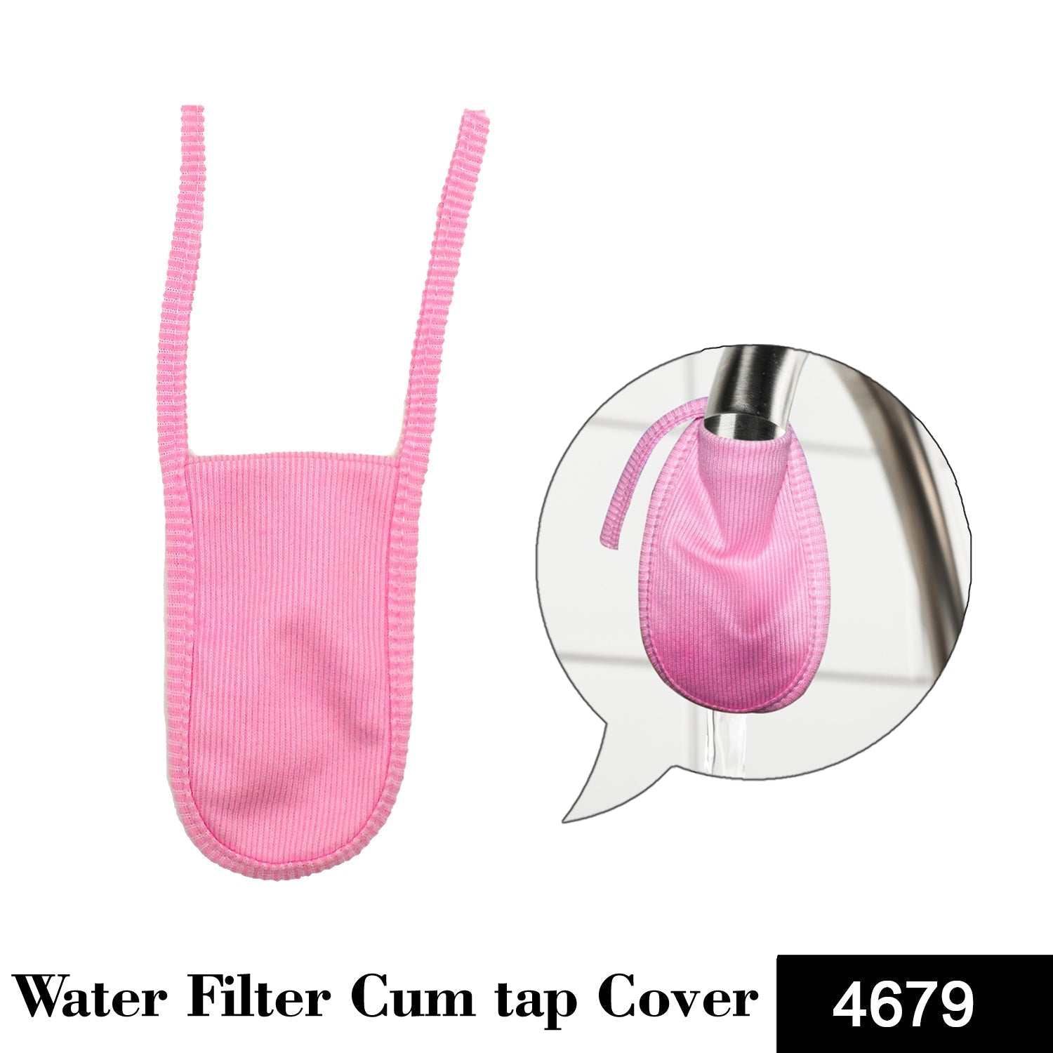Bigger size Cotton Water Filter installed on a kitchen tap for natural filtration.