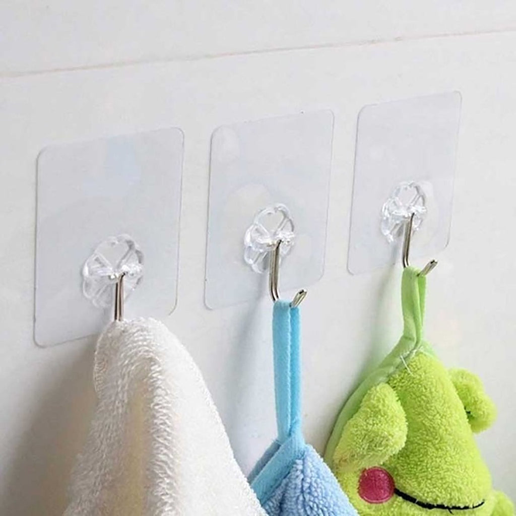 Power stick flower hook with strong adhesive backing