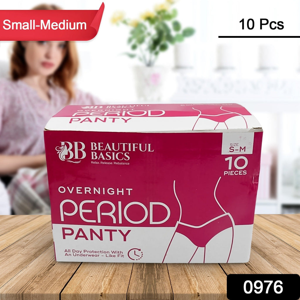 Soft overnight period panty included in the women's travel kit.