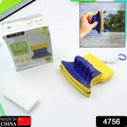 The double-sided magnetic glass cleaner disassembled, highlighting the two separate magnetic halves.
