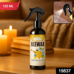 Essential oil infused wood polish spray for natural furniture care