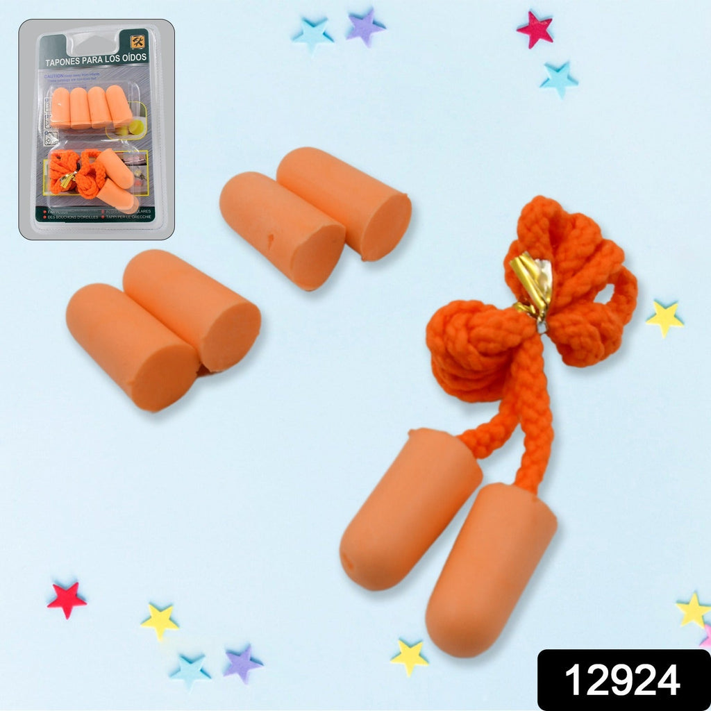 Close-up view of a comfortable soft foam earplug.