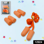 Close-up view of a comfortable soft foam earplug.