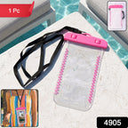 SKU image of waterproof mobile pouch cover in pink