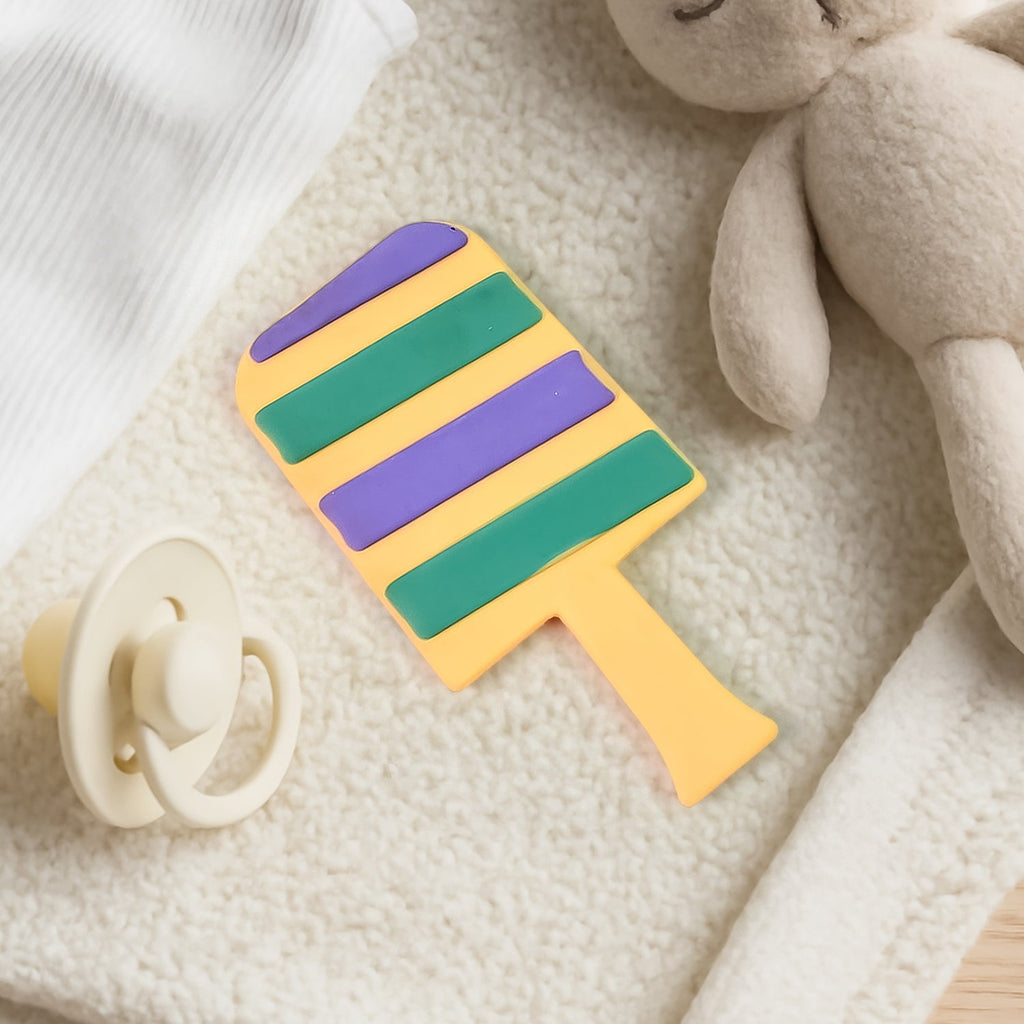 Silicone Candy Shape Baby Teether showing soft BPA-free silicone texture
