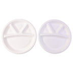 Durable disposable serving plate with four separate food compartments