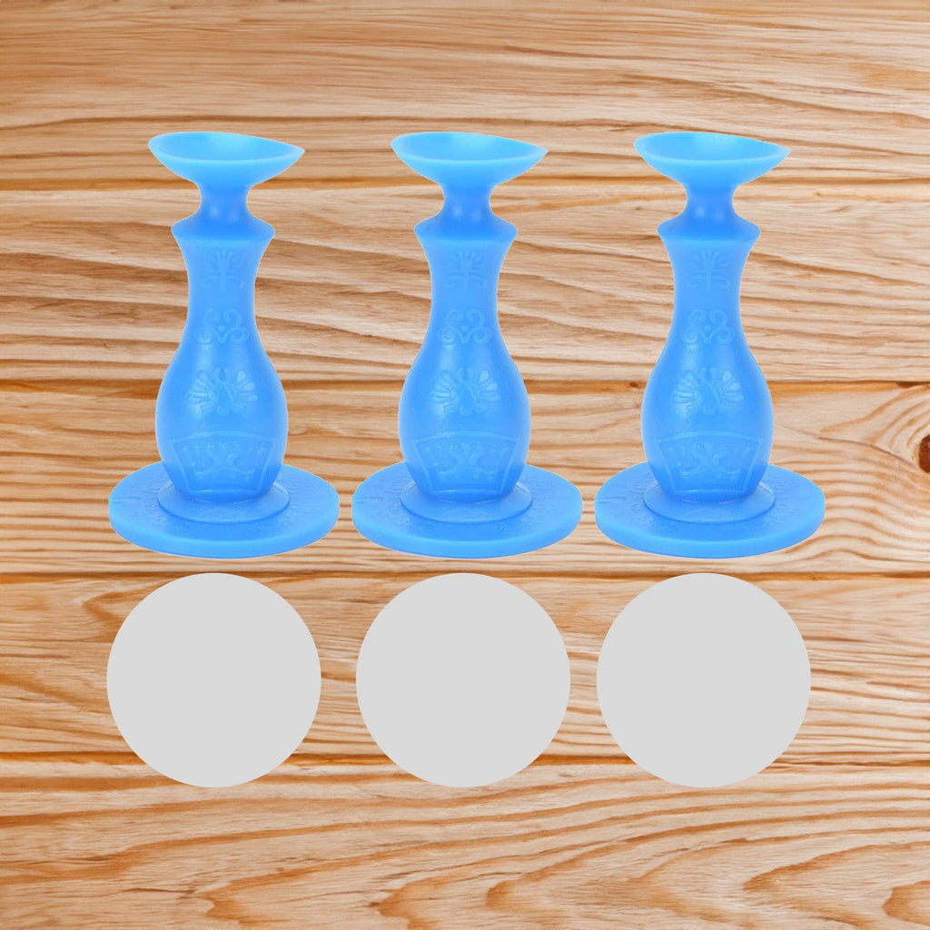 Side view of the durable rubber washer door stopper with its suction cup.