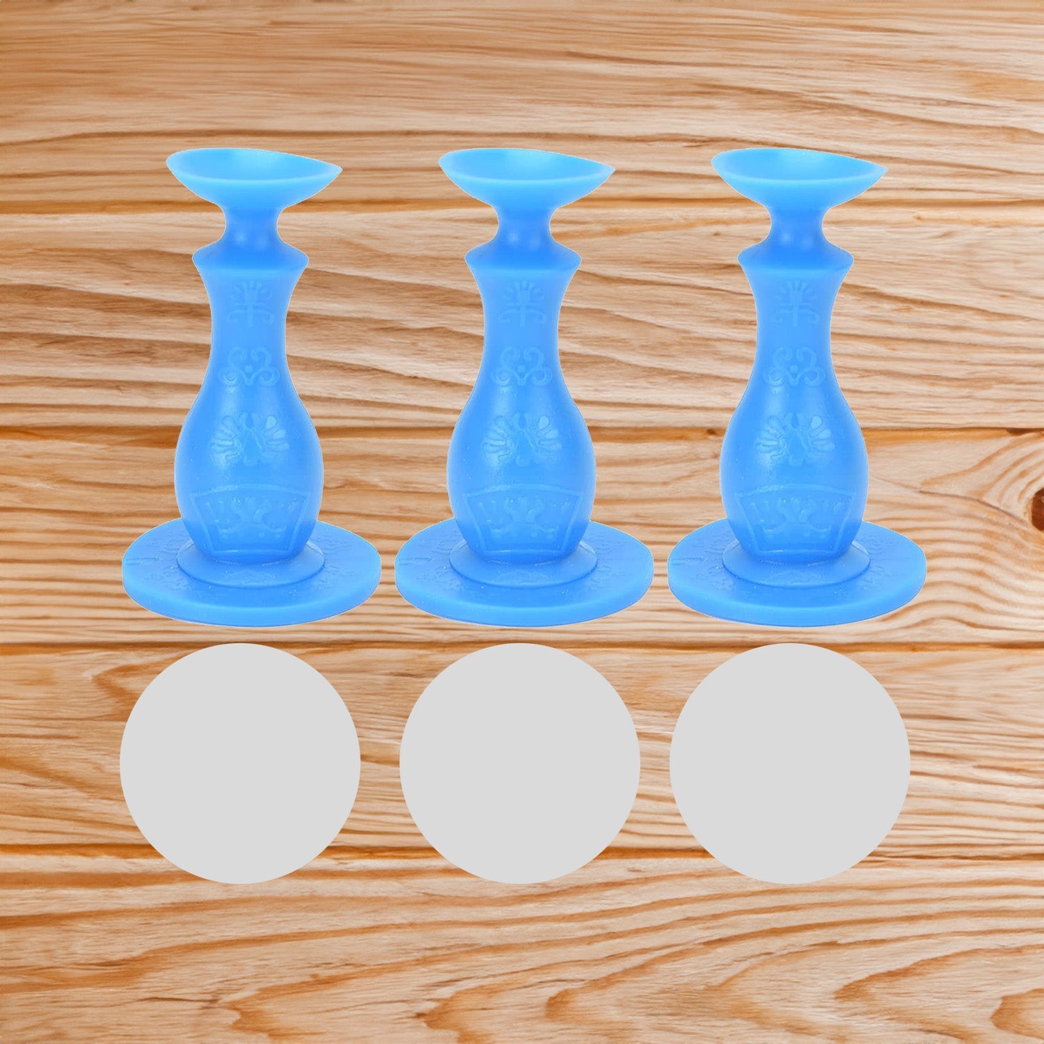 Side view of the durable rubber washer door stopper with its suction cup.