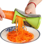 Delicious and healthy salad featuring freshly spiraled vegetables made with the Quickslice spiralizer