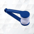 A portable microfiber eyeglass cleaner being used to clean spectacle lenses.