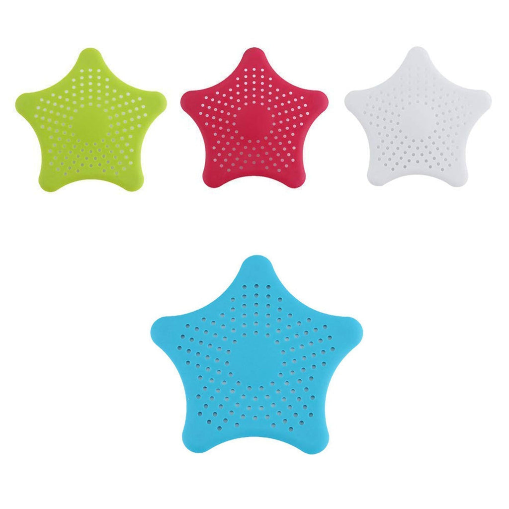 Easy-to-install star drain cover with strong suction cups.