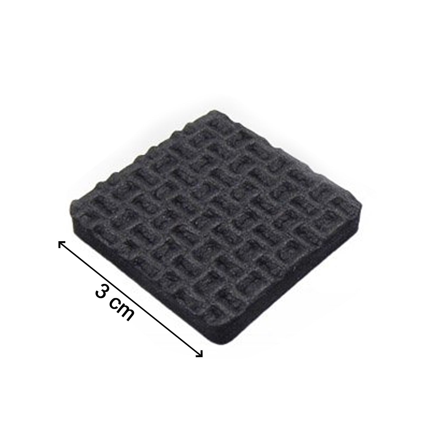 Furniture protection pads preventing scratches under sofa legs on a tiled floor