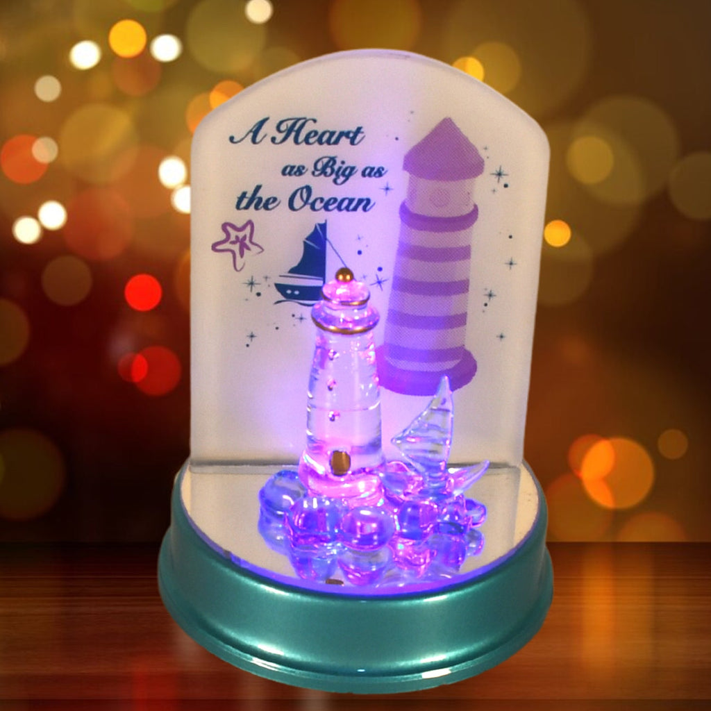 Top-down view of the cute night light, revealing its simple and easy-to-use power button.