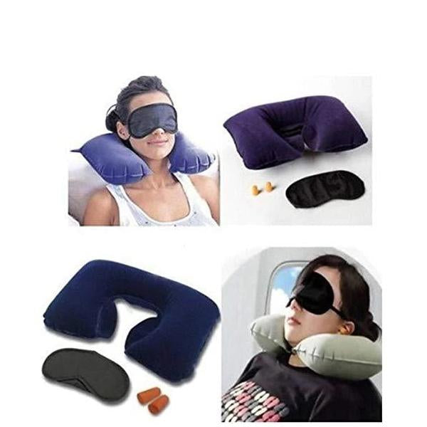 Packed 3-in-1 Air Travel Kit, ideal for gifting or personal use during flights and trips.