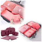 A suitcase organized with the multi-purpose travel packing cubes.