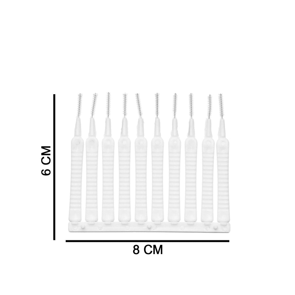 Small reusable cleaning brushes for various nozzles, showcasing their compact size.