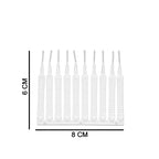Small reusable cleaning brushes for various nozzles, showcasing their compact size.
