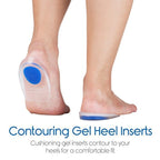 Ergonomic heel cups designed for optimal comfort and pain management.