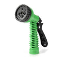 Garden hose nozzle with water spray gun and quick connector.