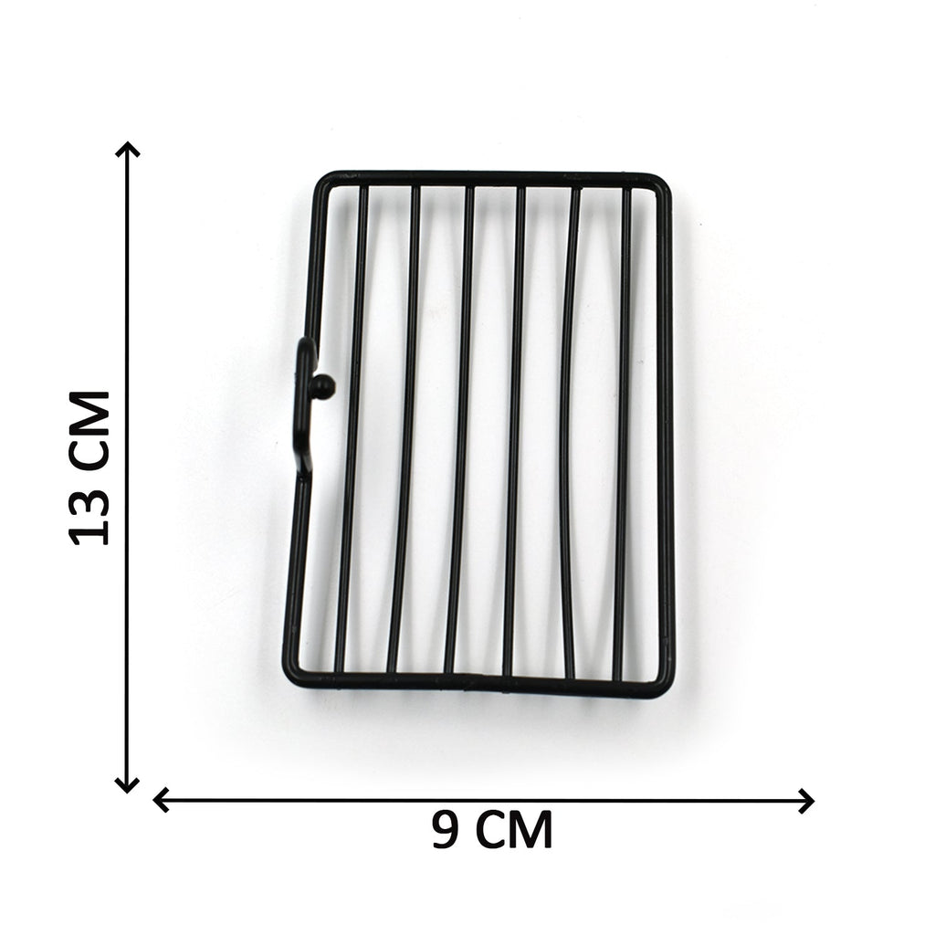 Two wall mount soap racks providing an efficient storage solution for bathroom essentials.