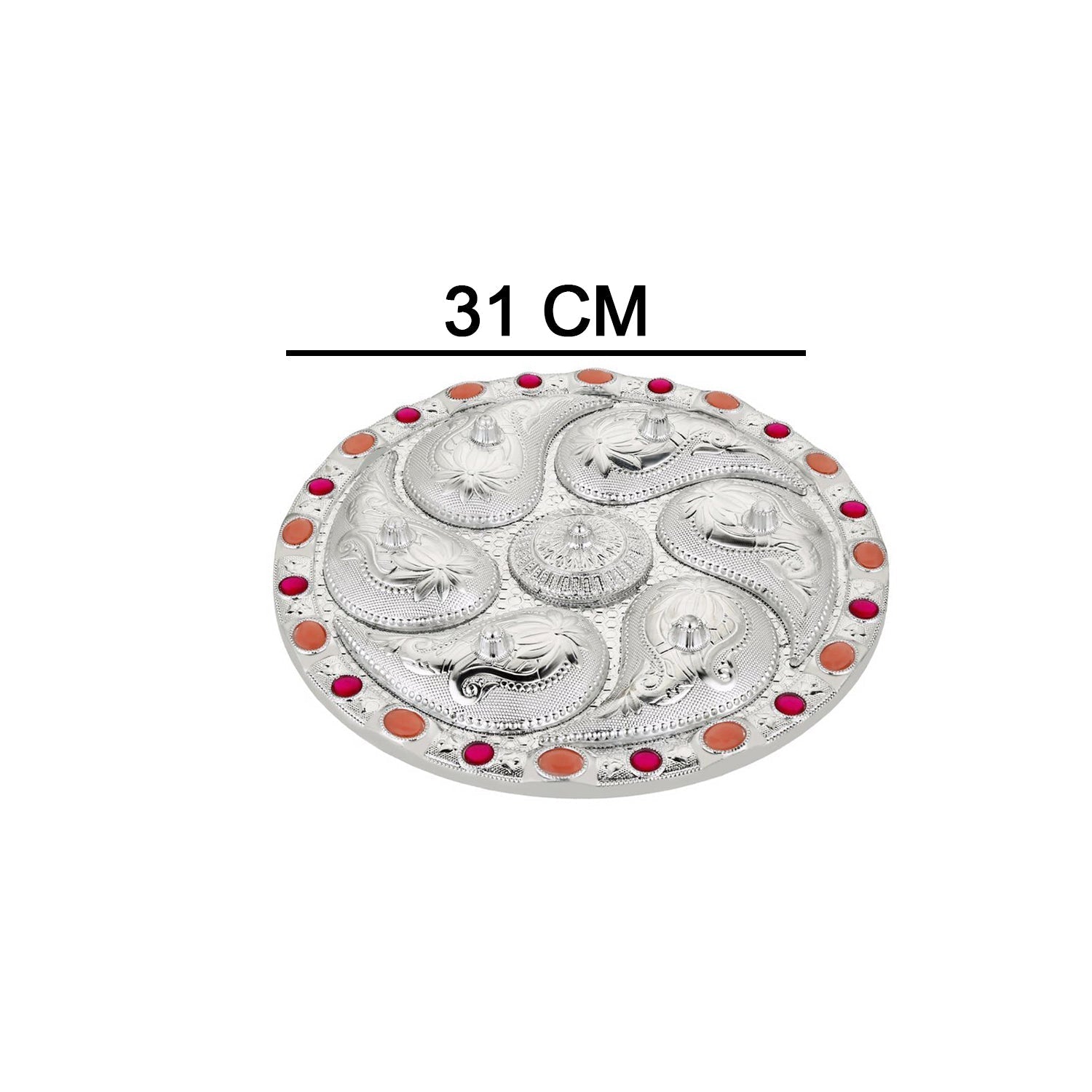 Side angle of the versatile Rotating Dry Fruit Tray, perfect for dry fruits and candies.