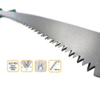 The BoltForce Chromium Steel Saw blade with its protective plastic sheath.