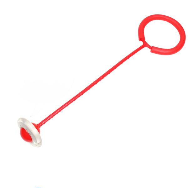 Overhead view of the LED jumping ring design, emphasizing its sturdy construction for kids.