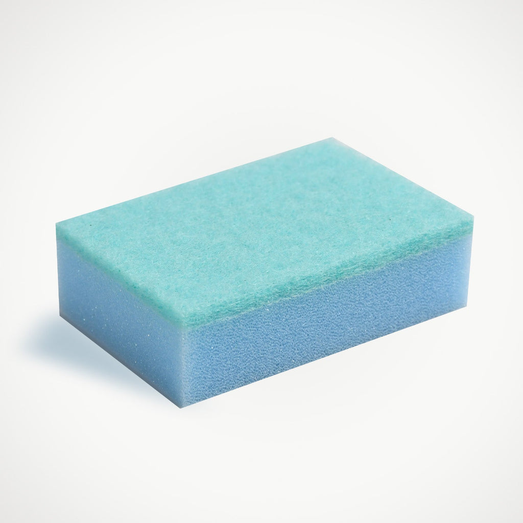 Pack of 10 new dish cleaning sponges, ready for efficient kitchen cleanup.