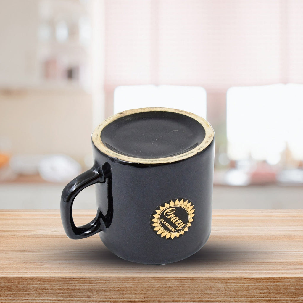 Full view of the 4-piece ceramic tea cup set, arranged neatly for display.
