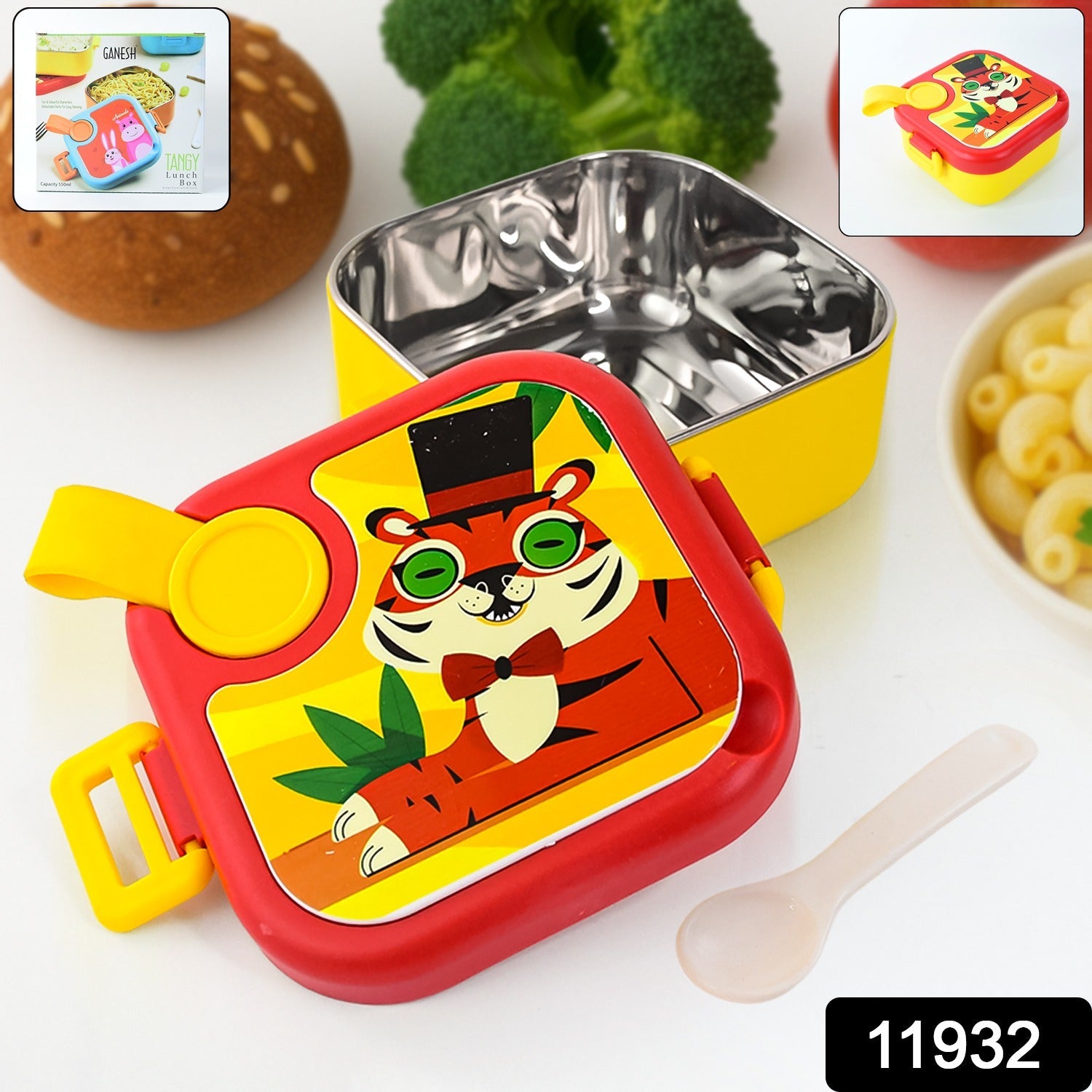 Leakproof kids lunch box featuring air-tight lid and secure side locks