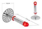Stainless steel Pau Bhaji masher with a convenient hanging loop for easy kitchen storage.