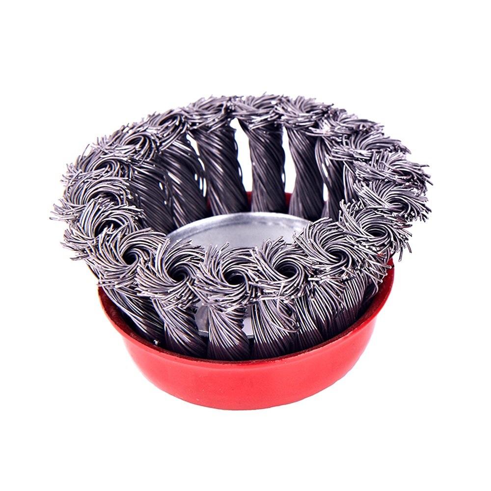 Premium black wire brush ensuring high-performance metal cleaning.