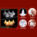 Waterproof LED floating candles in a transparent box for weddings.