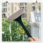 TPR soft rubber wiper side leaving a streak-free shine on a glass window.