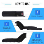 Detailed view of the Men's Hair & Beard Straightener's control buttons and power indicator.