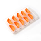 Easy-release silicone tray filled with bright fruit ice cubes.