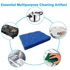 Stack of four green Quickslice cleaning sponges, perfect for daily use.