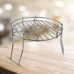 Multiple views of the heavy-duty Stainless Steel Pot Stand in various settings.