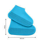 Assortment of mixed-color silicone rain boot covers, showcasing variety.